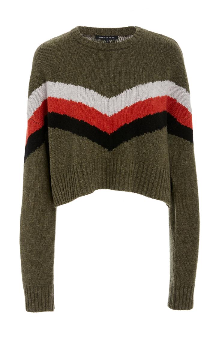 Marissa Webb Lukas Striped Wool Blend Ski Sweater