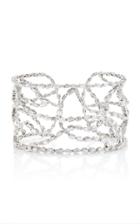 Suzanne Kalan Diamond Baguette Spiral Wide Cuff