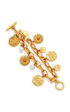 Oscar De La Renta Embellished Gold-tone Bracelet