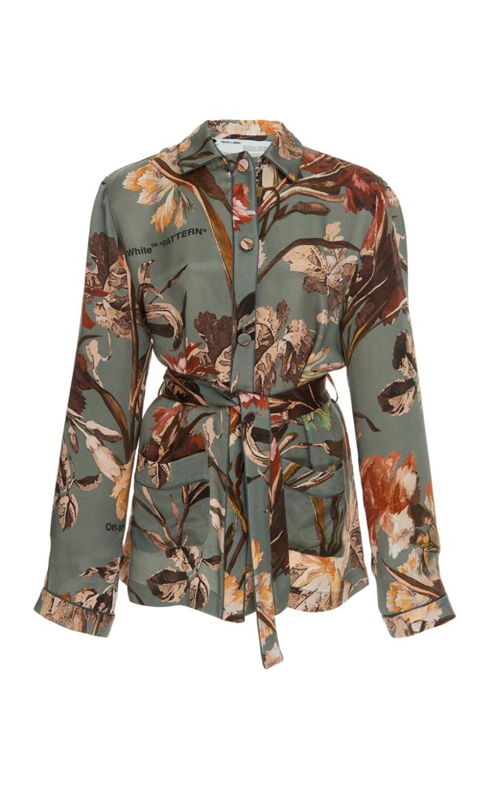 Off-white C/o Virgil Abloh Floral Belted Shirt