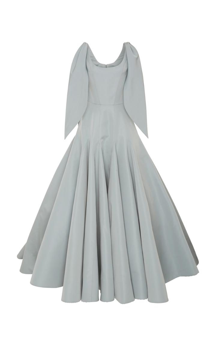 Christian Siriano Tie Shoulder Ball Gown