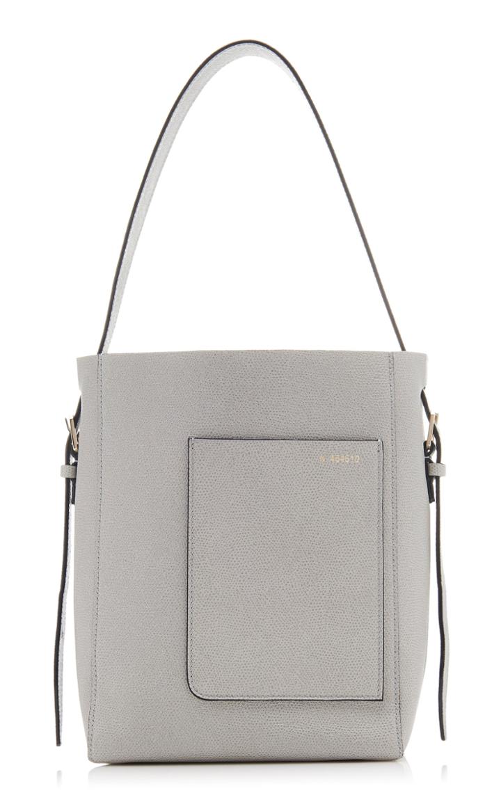 Valextra Small Leather Satchel Tote