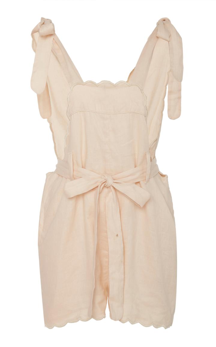 Innika Choo Berry Bard Cotton Linen Romper