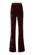 Cushnie High-rise Velvet Flared Pants Size: 6