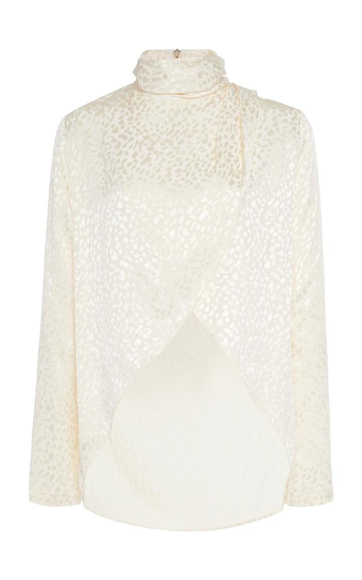 Roseanna Coline Draped Jacquard Blouse