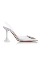 Amina Muaddi Begum Crystal-embellished Pvc Slingback Pumps