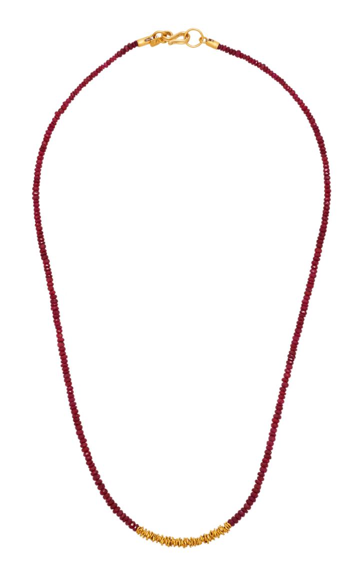 Eli Halili 22k Gold And Ruby Necklace