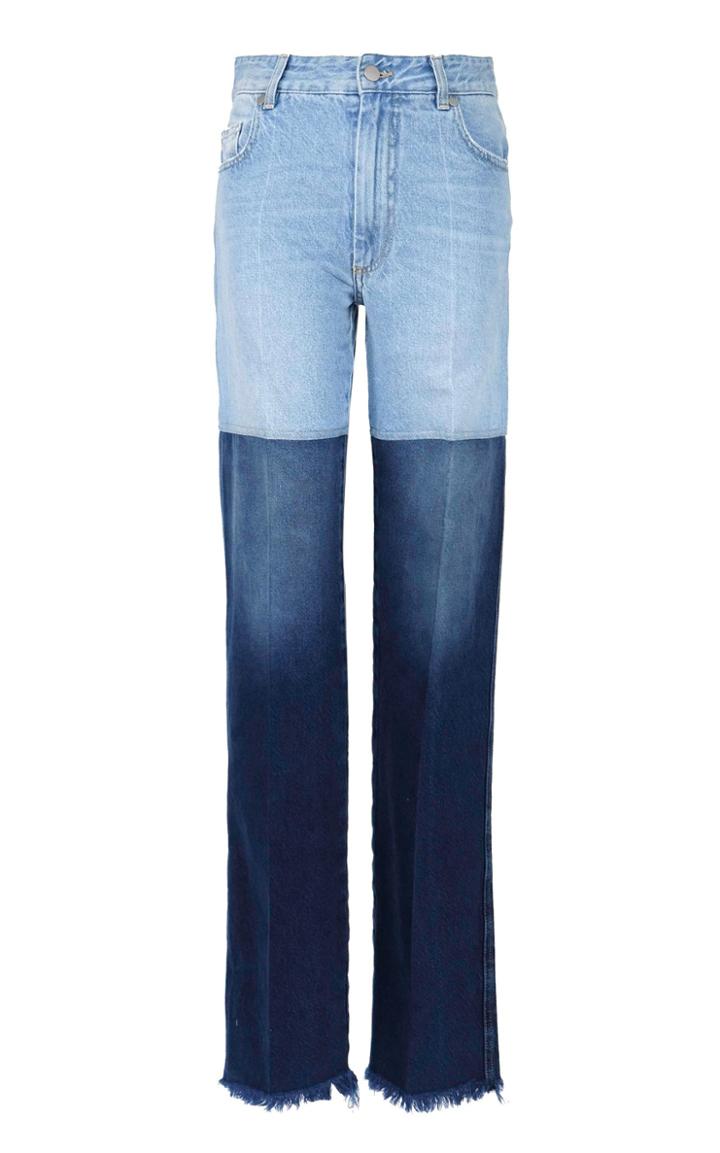 Moda Operandi Peter Do Two-tone Rigid High-rise Straight-leg Jeans