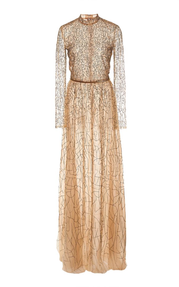 J. Mendel Bead-embellished Tulle Gown