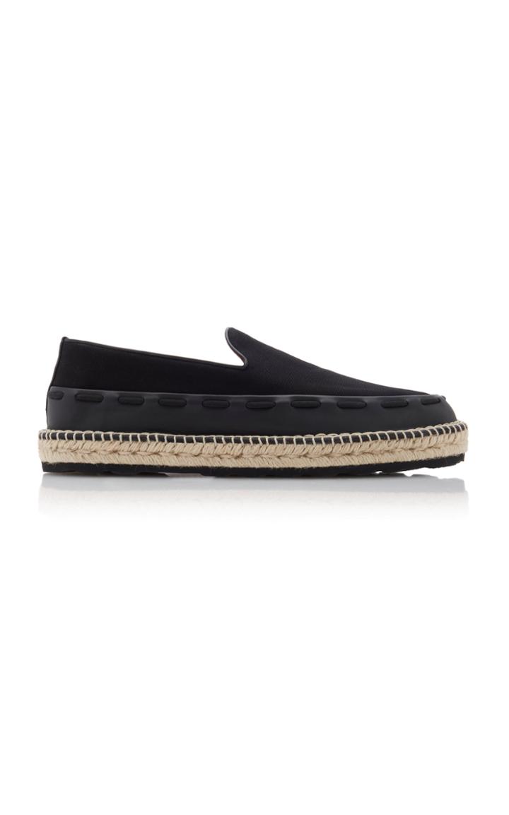 Bottega Veneta Leather-trimmed Canvas Espadrilles