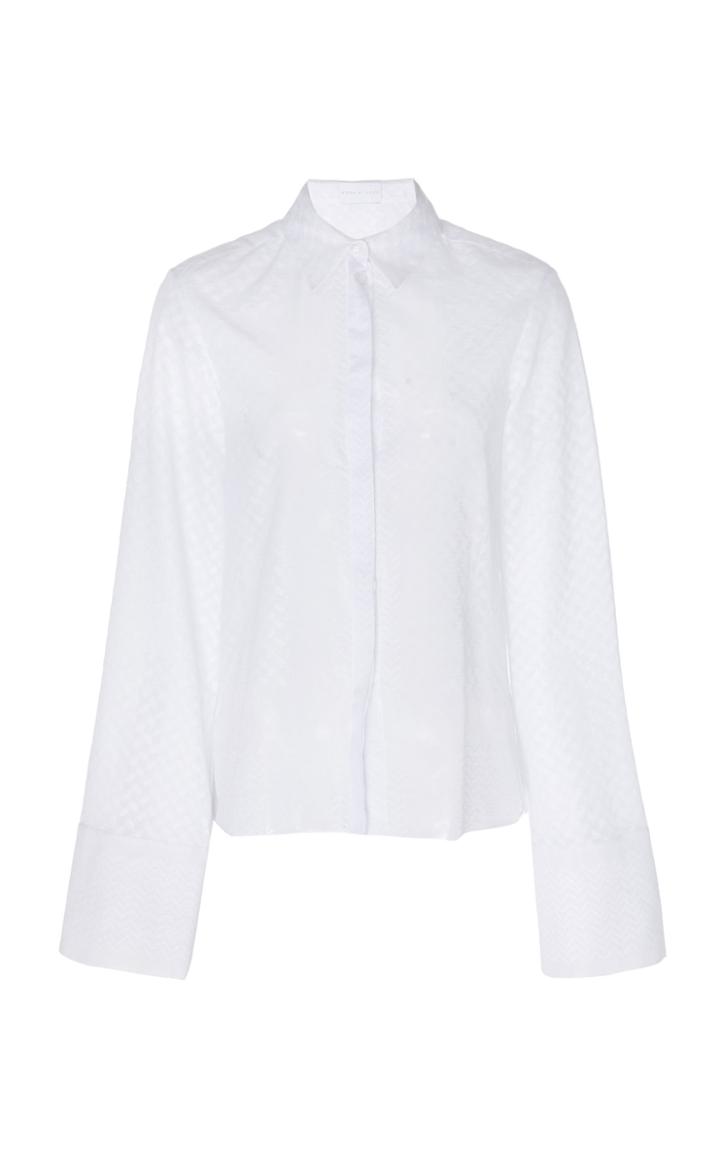 Noon By Noor Helen Scarf Weave Cotton Shirt