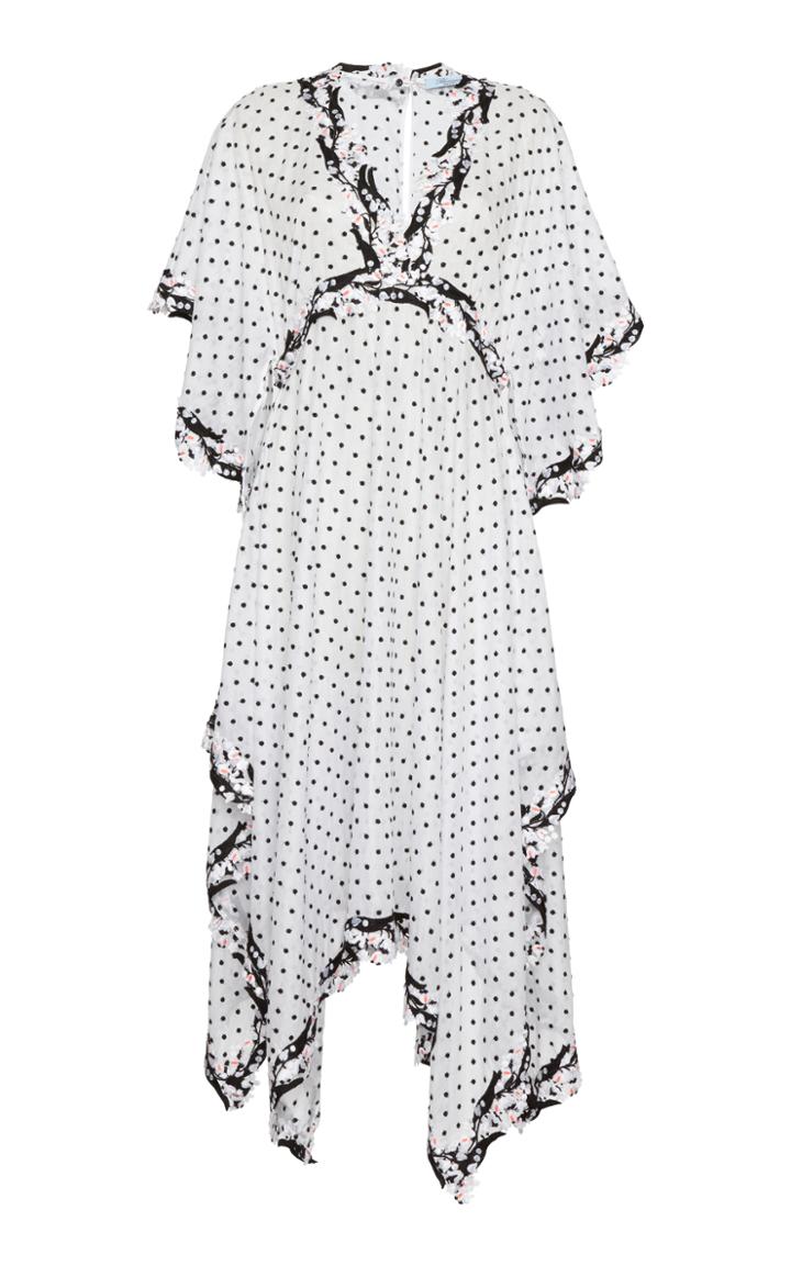 Blumarine V Neck Polka Dotted Dress