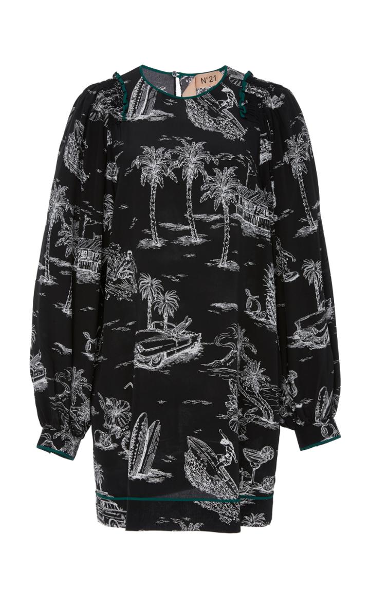 N 21 N&deg;21 Long Sleeve Printed Dress