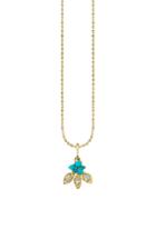 Sydney Evan Turquoise Marquise Petal Charm Necklace