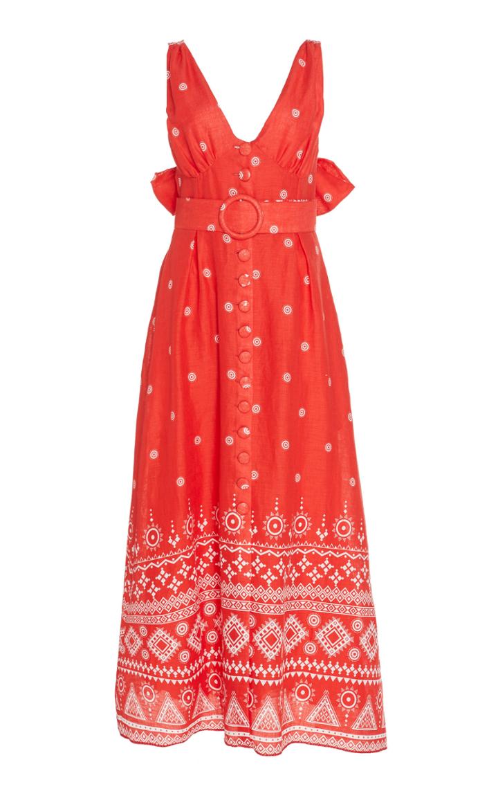 Gl Hrgel Ruffled Back V-neck Dress