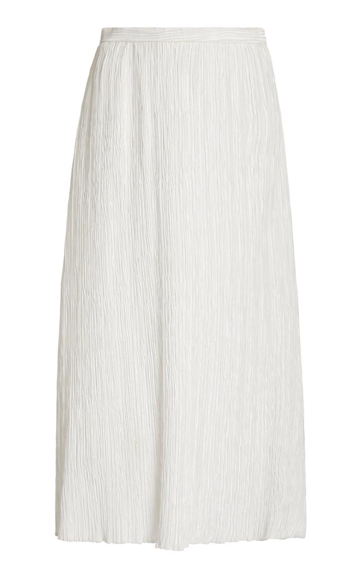 Cult Gaia Scarlett Pliss-satin Midi Skirt