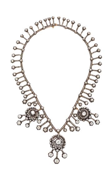 Moira Fine Jewellery Antique White Gold Diamond Necklace
