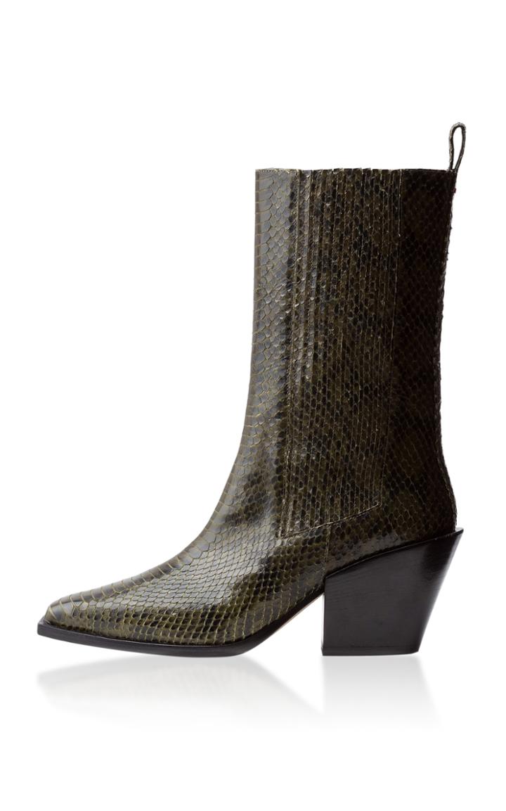 Aeyde Ari Embossed Leather Boots