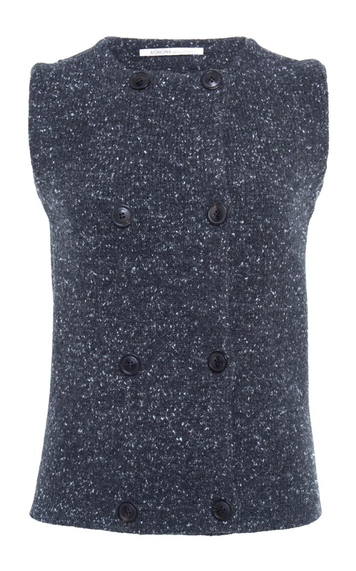 Moda Operandi Agnona Double-breasted Cashmere-blend Vest
