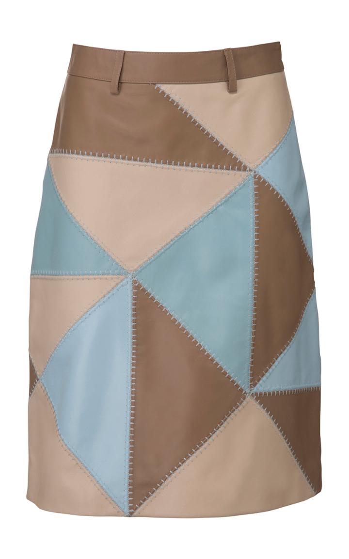 Moda Operandi Dodo Bar Or Yani Patchwork Leather Midi Skirt