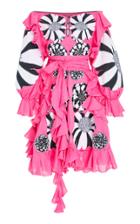 Yuliya Magdych Hypnoze Embroidered Ruffle Cotton Dress