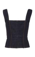 Alexachung A-embellished Zip Denim Corset