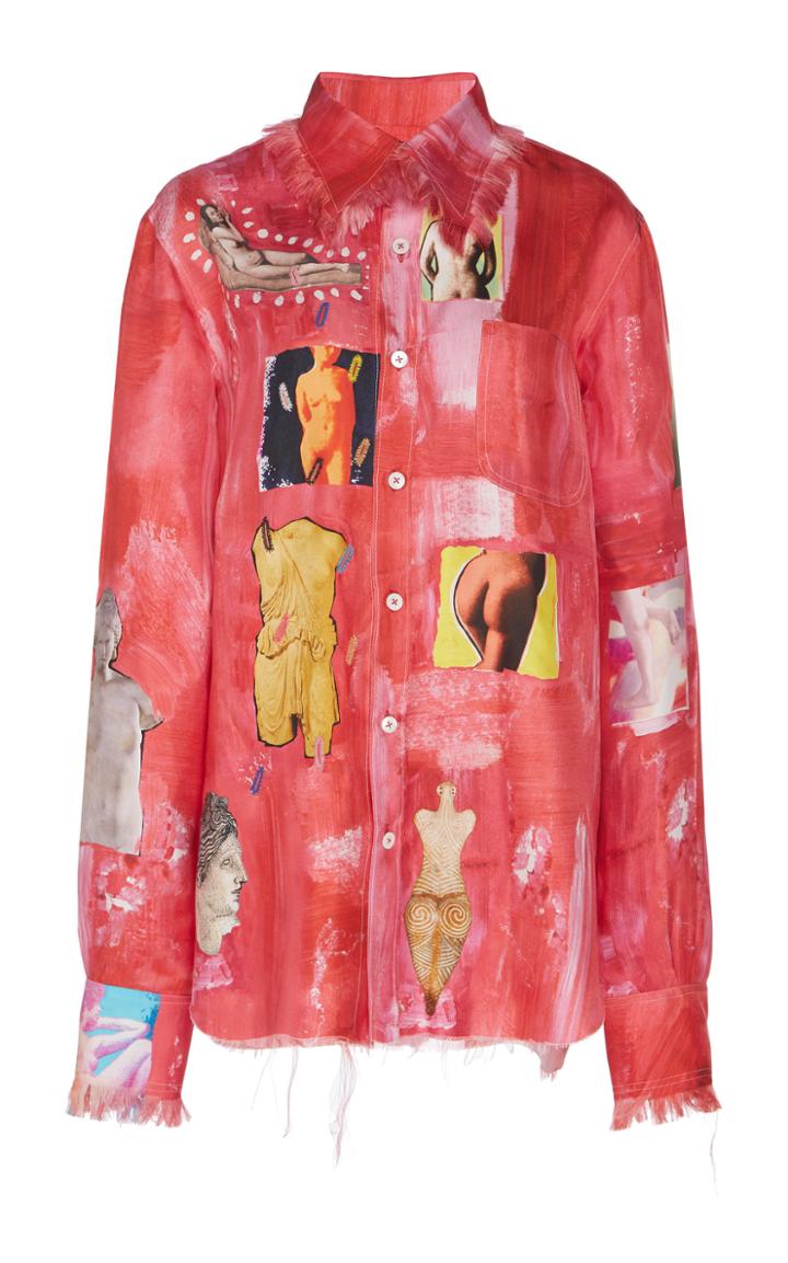 Marni Long Sleeve Silk Woven Shirt