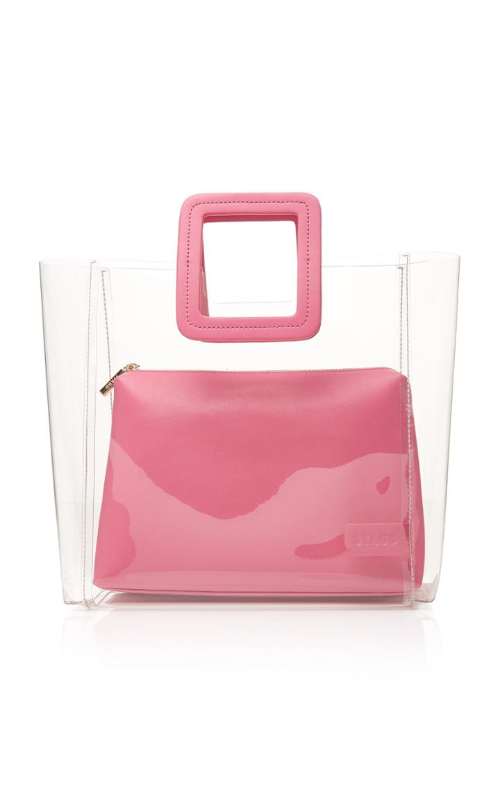Staud Shirley Pvc And Textured-leather Tote