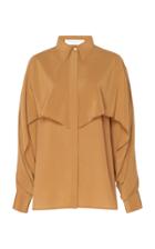 Victoria Beckham Oversized Draped Silk Blouse