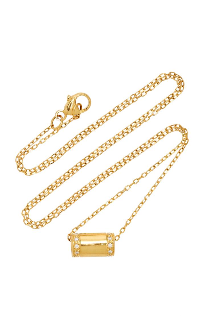 Miansai Pillar 14k Gold Diamond Necklace