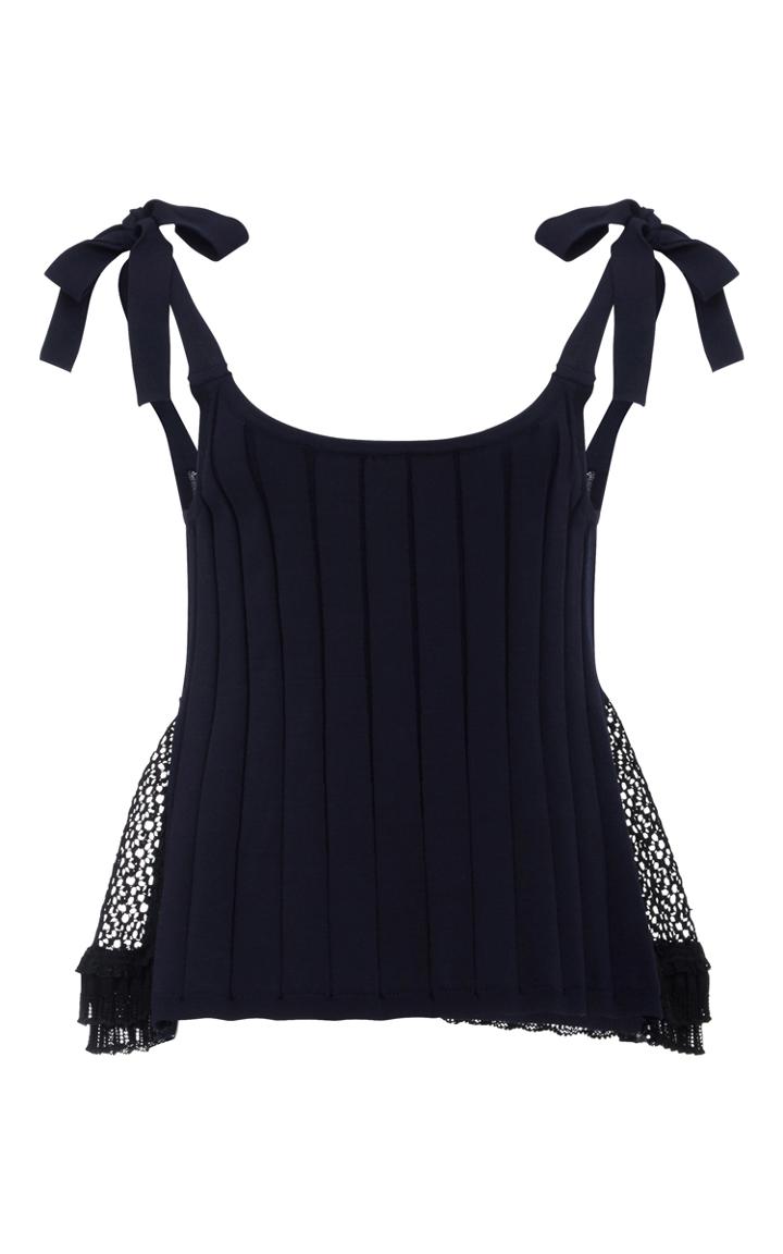 Jonathan Simkhai Ribbed Tie Tank Top