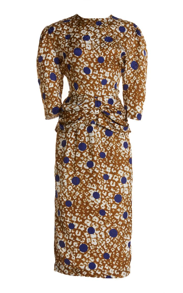 Moda Operandi Nervi Anna Printed Silk Dress