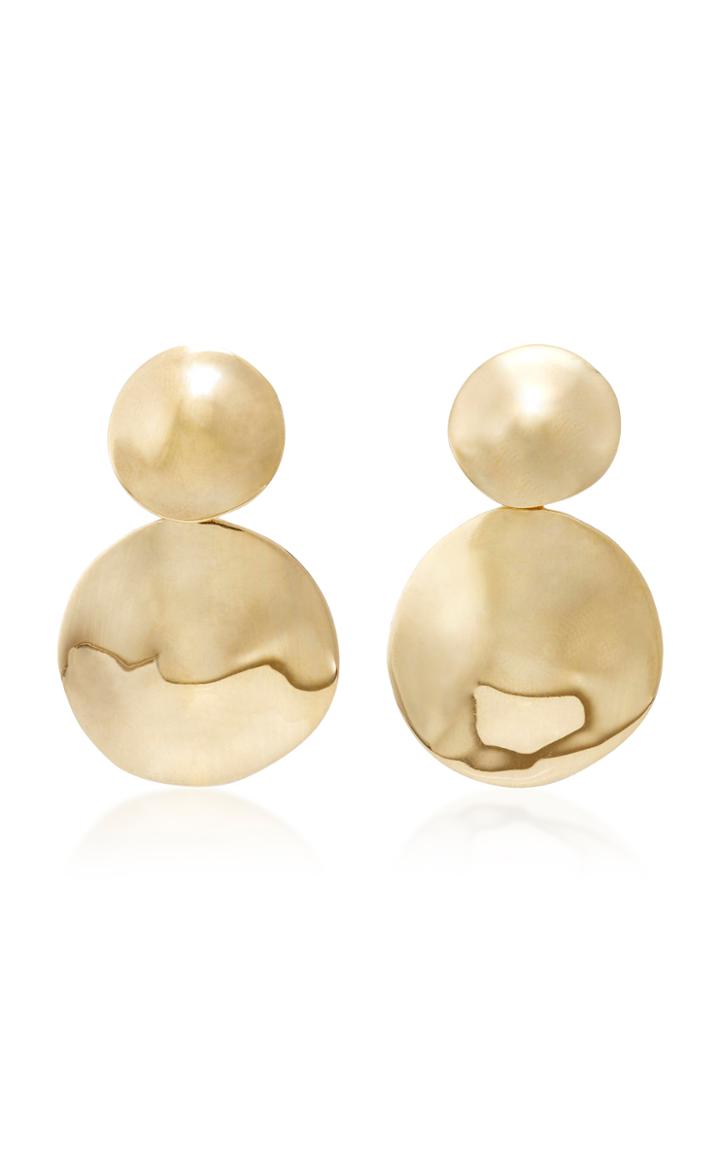Agmes Stella Short Gold Earrings