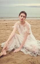 Costarellos Floral Embroidered French Tulle Circle Skirt With Gossamer Lace Trim