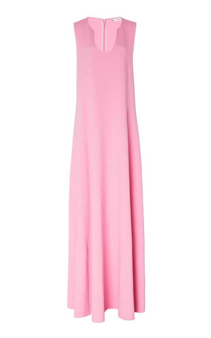 Moda Operandi Oscar De La Renta Crepe Sleevless Day Dress Size: 0