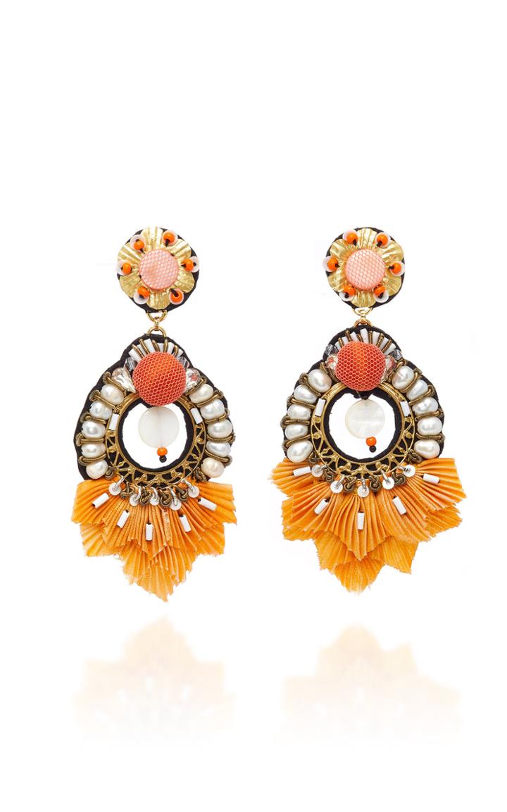 Ranjana Khan Catete Pearl Embellished Earrings