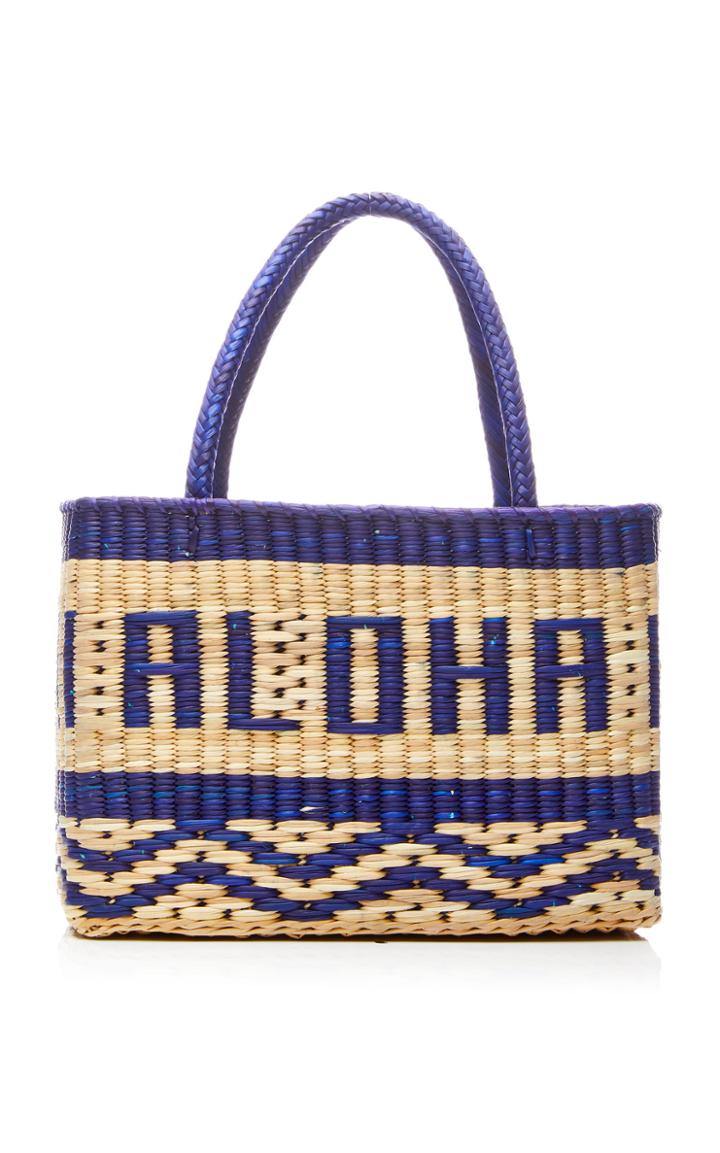 Nannacay Goa Aloha Woven Raffia Tote