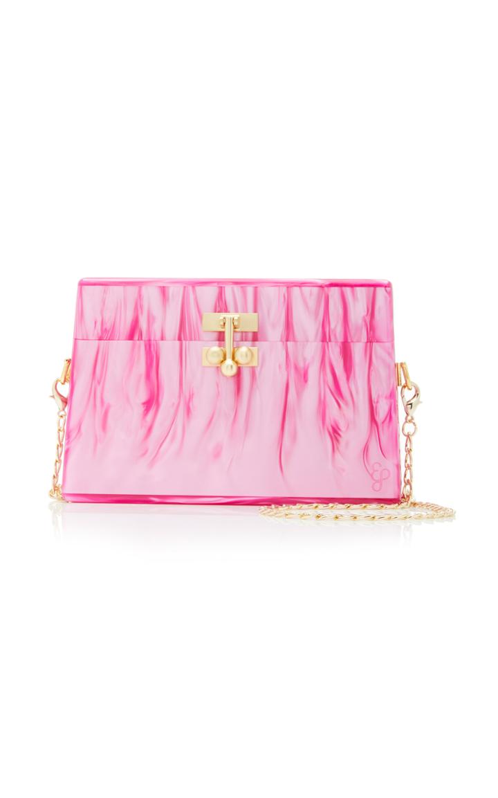 Edie Parker Miss Mini Marbled Acrylic Bag
