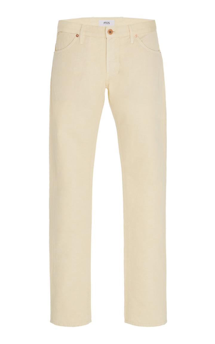 Pt 05 Cotton-blend Slim-leg Pants