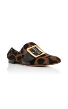 Bally Janelle Leopard-print Calf Hair Loafers