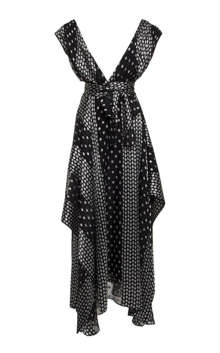 Diane Von Furstenberg Draped V-neck Maxi Dress