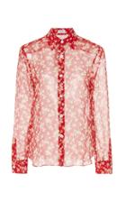 Hvn Cristina Sheer Silk-chiffon Blouse Size: S