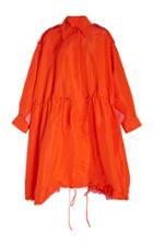 Carolina Herrera Oversized Silk Satin Parka