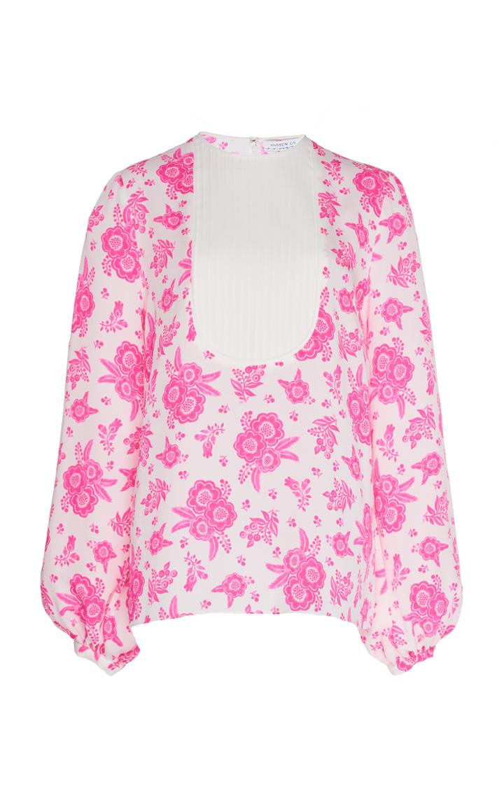 Moda Operandi Andrew Gn Printed Bishop Sleeve Top Size: 34