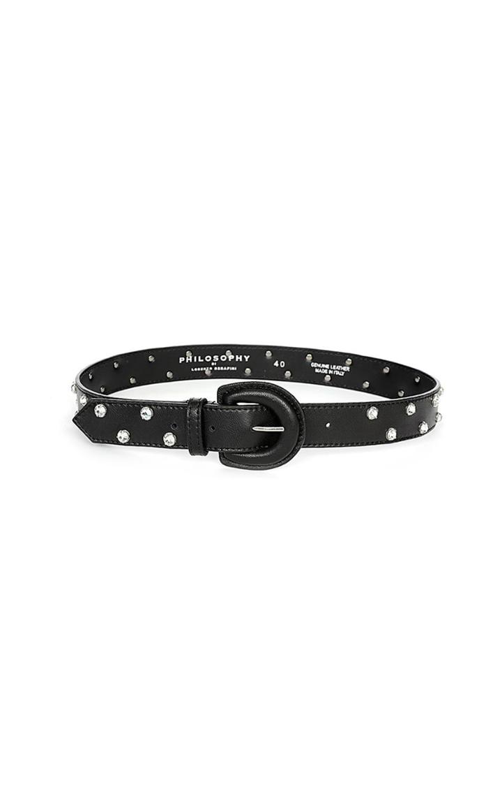 Moda Operandi Philosophy Di Lorenzo Serafini Studded Leather Belt Size: 40