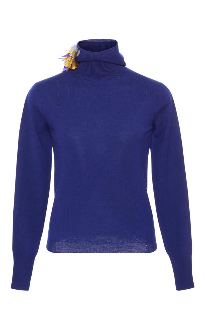 Delpozo Embroidered Merino Sweater