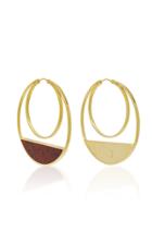 Monica Sordo Callao Maxi Loops 21k Gold-plated Earrings