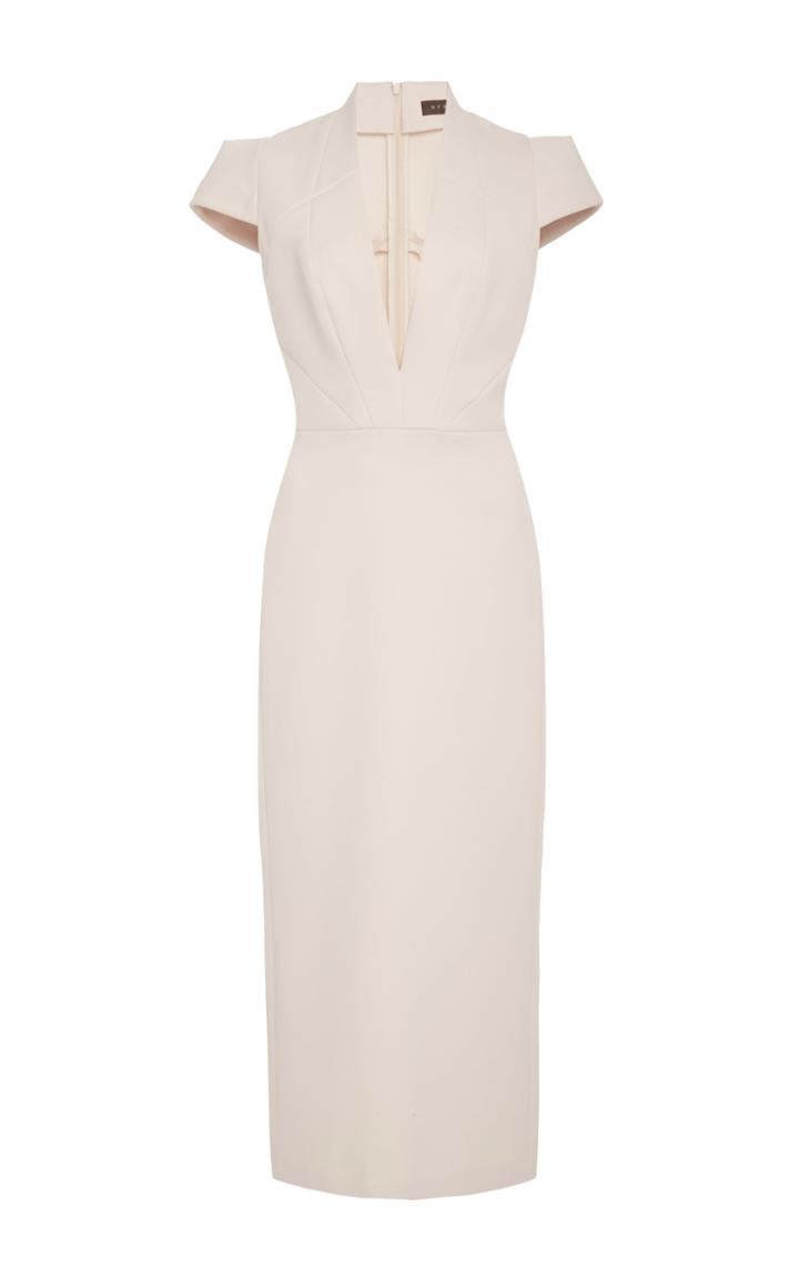 Hensely Deep-v Linear Seam Dress