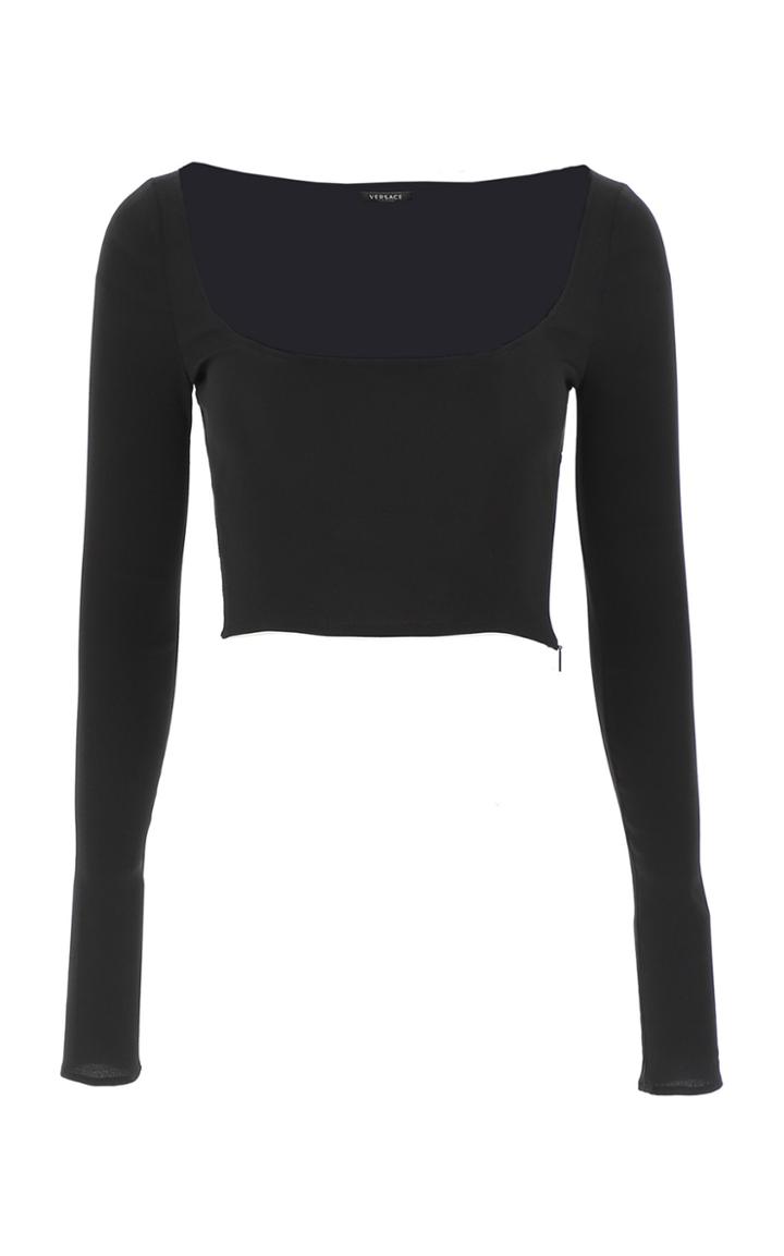 Moda Operandi Versace Georgette Crop Top