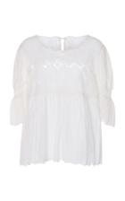 Thierry Colson Tita Lace Cotton Blend Blouse
